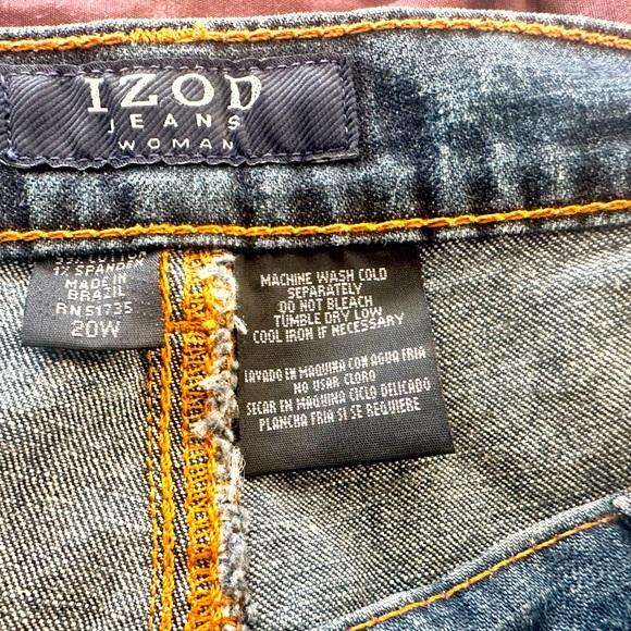Women's IZOD Dark Denim Boot Cut 5 pocket jeans size 20w - Picture 7 of 8